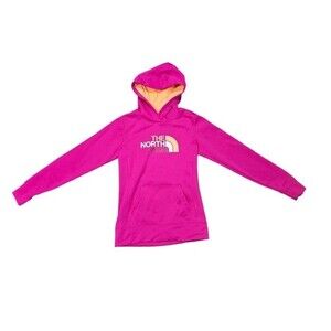 The North Face Extra Small XS Fuchsia Pink Hoodie Hooded Sweatshirt Logo